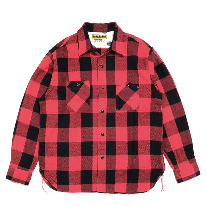 NOBLE MINE Twill Check L/S Work Shirt NM656-35