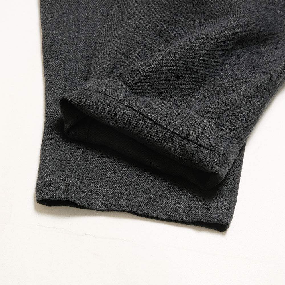 FRANK LEDER - WASHED LINEN DRAWSTRING 2TUCK TROUSERS - FL-0513011