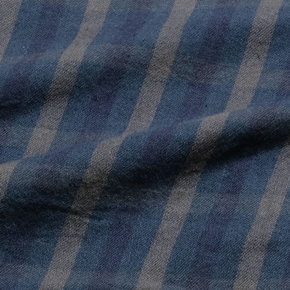Engineered Garments - Banded Collar Shirt- Cotton Flannel Plaid - LN055
