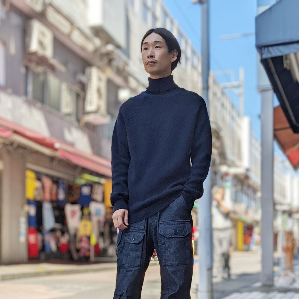 Engineered Garments - Turtle Neck Fisherman Sweater - Wool Sweater Knit - LN354