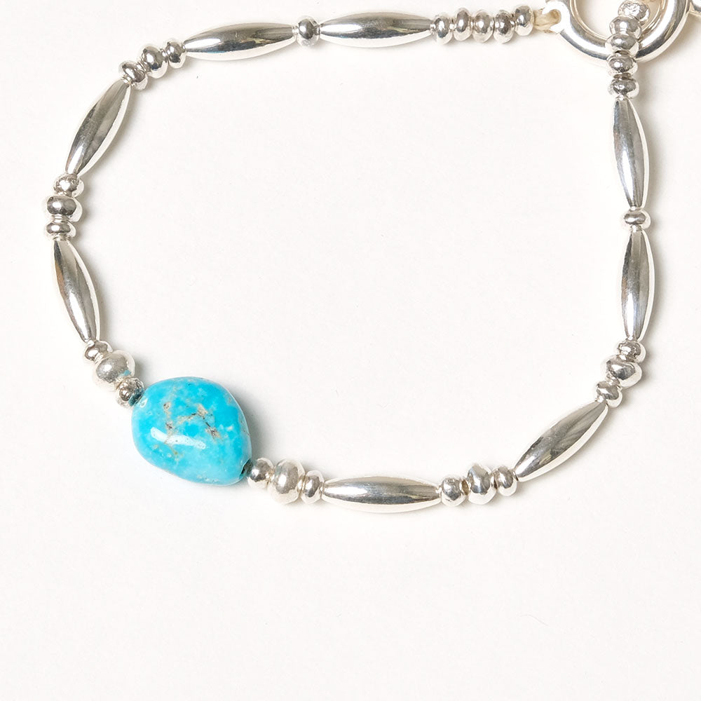 SunKu - Sun House Exclusive - Kingman Turquoise Bracelet - Silver - SKSH-23SP