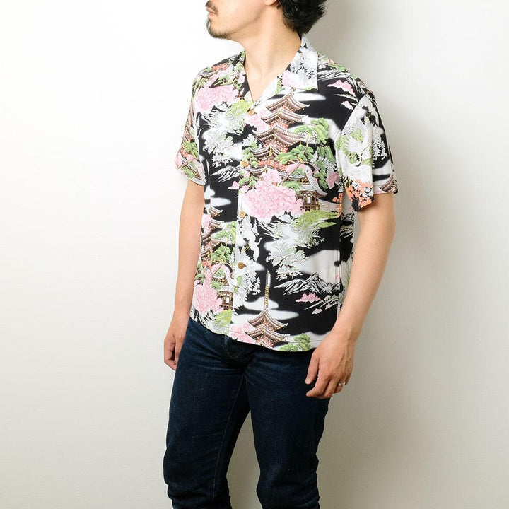 SUN SURF x HINOYA<br>S/S RAYON HAWAIIAN SHIRT "FIVE STORIED PAGODA"
