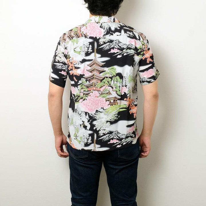 SUN SURF x HINOYA<br>S/S RAYON HAWAIIAN SHIRT "FIVE STORIED PAGODA"
