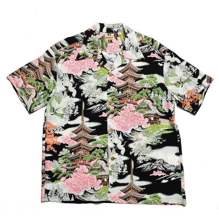 SUN SURF x HINOYA<br>S/S RAYON HAWAIIAN SHIRT "FIVE STORIED PAGODA"