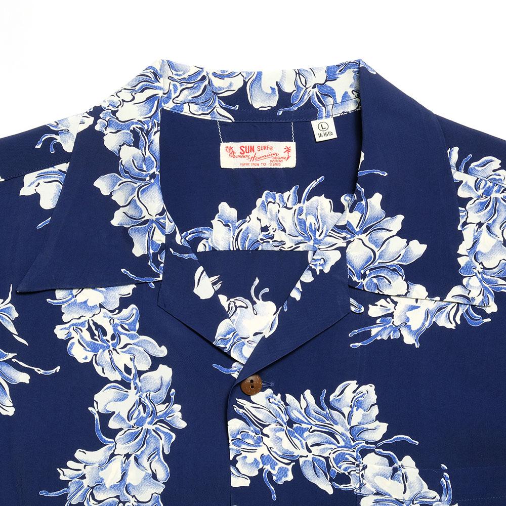 SUN SURF x HINOYA EXCLUSIVE<br>S/S RAYON HAWAIIAN SHIRT<br>“LEI GINGER”
